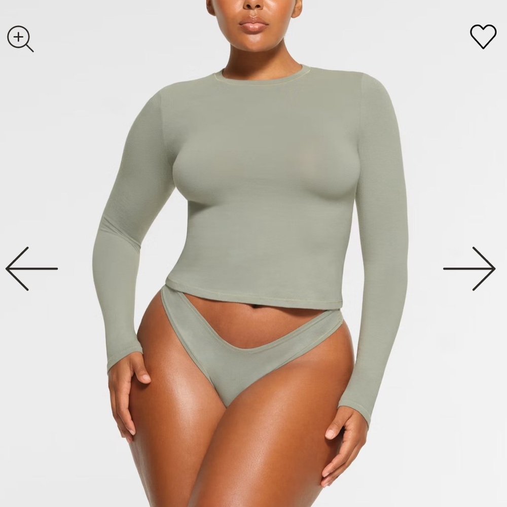 Skims Cotton Jersey Long Sleeve Shirt